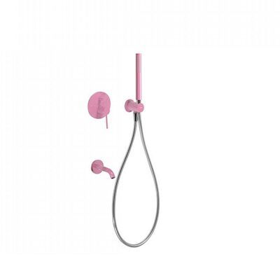 Badmengkraan Inbouw Tres Study Colors met Handdouche Rond Fuchsia