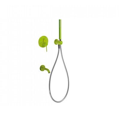 Badmengkraan Inbouw Tres Study Colors met Handdouche Rond Groen