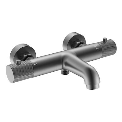 Badmengkraan Thermostatisch BWS Ridged Hartafstand 15 cm Gunmetal
