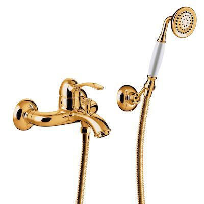 Badmengkraan Tres Clasic 1 Hendel Incl Handdouche en Doucheslang Goud