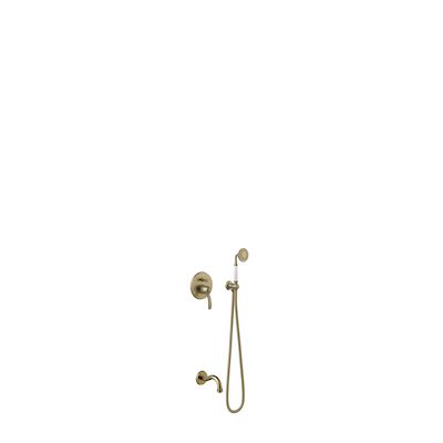 Badmengkraan Tres Clasic Inbouw Set Incl. Handdouche Verouderd Messing Mat