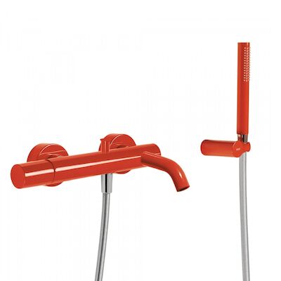 Badmengkraan Tres Study Colors met Handdouche 29.2×16.5 cm Rond Rood