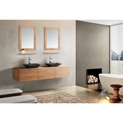 Badmeubel Casajoy Sun Onderkast 180 cm 3 lades 60 cm Eiken