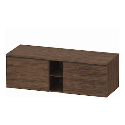 Badmeubel Duravit D-Neo Wand 140x55x45.9 cm Mat Noten Donker Links
