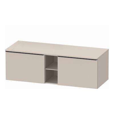Badmeubel Duravit D-Neo Wand 140x55x45.9 cm Mat Taupe Links
