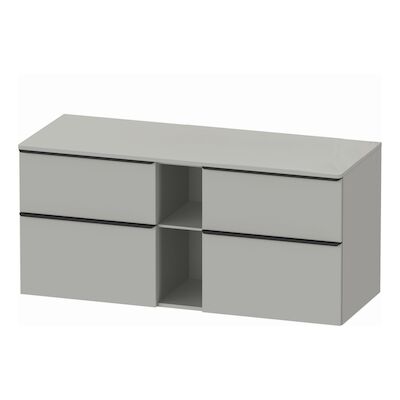 Badmeubel Duravit D-Neo Wand 140x55x64.4 cm Mat Betongrijs Rechts