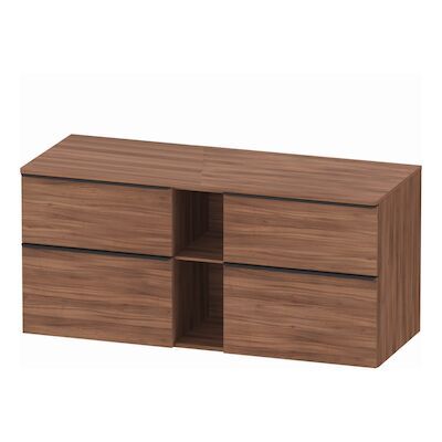 Badmeubel Duravit D-Neo Wand 140x55x64.4 cm Mat Noten Links