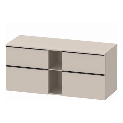 Badmeubel Duravit D-Neo Wand 140x55x64.4 cm Mat Taupe