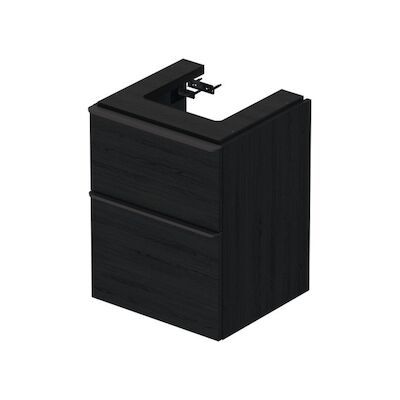 Badmeubel Duravit D-Neo Wand 48.4×44.2×62.5 cm Mat Eiken Zwart