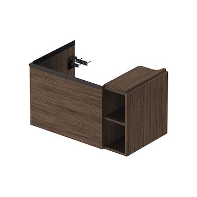 Badmeubel Duravit D-Neo Wand 78.4×45.2×44 cm Links Mat Noten (Donker)