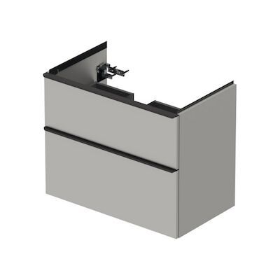 Badmeubel Duravit D-Neo Wand 78.4×45.2×62.5 cm Links Mat Betongrijs