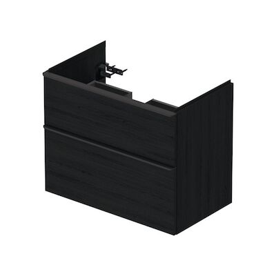 Badmeubel Duravit D-Neo Wand 78.4×45.2×62.5 cm Links Mat Eiken Zwart
