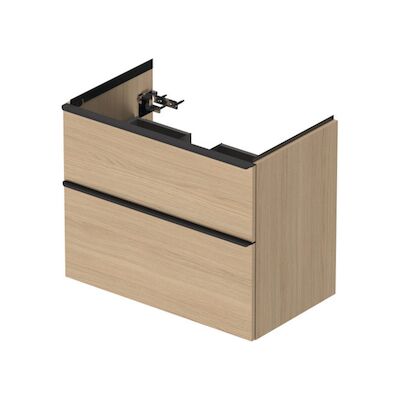 Badmeubel Duravit D-Neo Wand 78.4×45.2×62.5 cm Links Mat Natuur Eiken