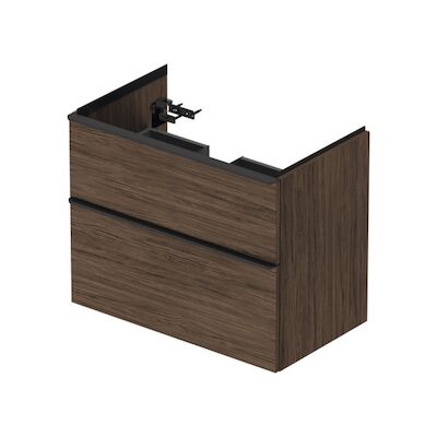 Badmeubel Duravit D-Neo Wand 78.4×45.2×62.5 cm Links Mat Noten (Donker)