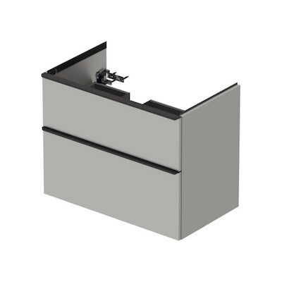 Badmeubel Duravit D-Neo Wand 81×46.2×62.5 cm Links Mat Betongrijs