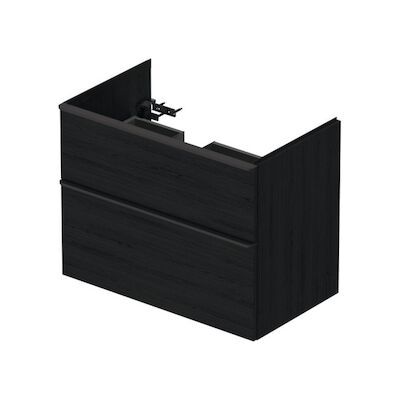 Badmeubel Duravit D-Neo Wand 81×46.2×62.5 cm Links Mat Eiken Zwart