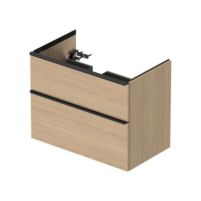 Badmeubel Duravit D-Neo Wand 81×46.2×62.5 cm Links Mat Natuur Eiken