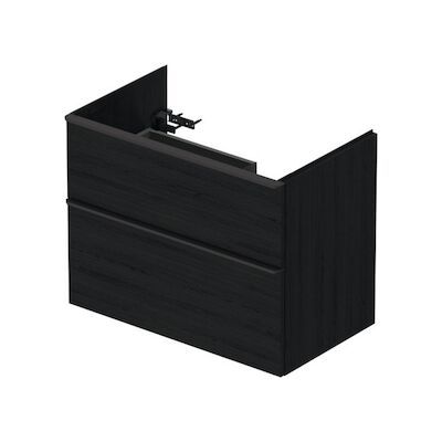 Badmeubel Duravit D-Neo Wand 81×46.2×62.5 cm Rechts Mat Eiken Zwart