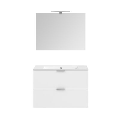 Badmeubelset Allibert Euro Pack 80 cm 2 Lades Glans Wit (Flat Pack)