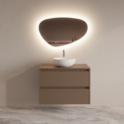 Badmeubelset BWS Riga Met Topplaat 80 cm Cappuccino