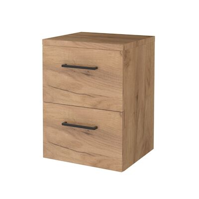 Badmeubelset BWS Salt 50x46cm Met Grepen 2 Lades Met Afdekplaat Whisky Oak