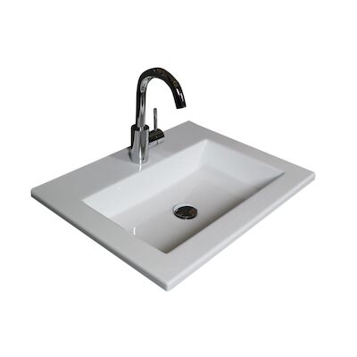 Badmeubelset BWS Salt 60x39cm Greeploos 2 Lades Met Wastafel Acryl Scotch Oak