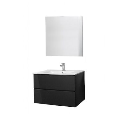 Badmeubelset London Basis 80 cm Antraciet incl. Spiegel