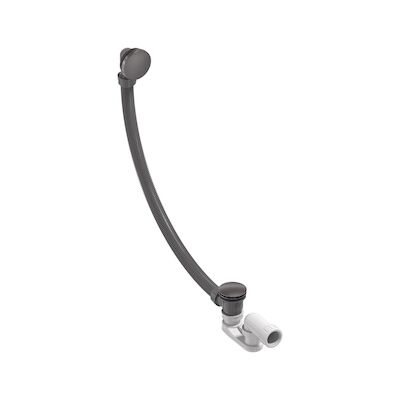 Badoverloopset MAY Incl. Sifon Geborsteld Carbon Black PVD