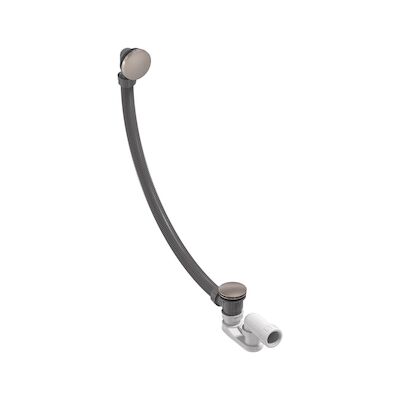 Badoverloopset MAY Incl. Sifon Geborsteld Nickel PVD