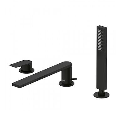 Badrand Mengkraan Tres Project met Handdouche 23×6.2 cm Rond Mat Zwart