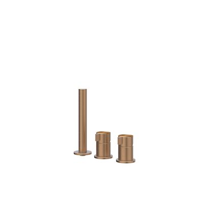 Badrandcombinatie IVY Tribe 3-gats Mengkraan Met Uittrekbare Handdouche Zonder Uitloop RVS316 Geborsteld Mat Koper PVD