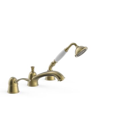 Badrandkraan Tres Clasic Mengkraan Incl. Handdouche Verouderd Messing Mat