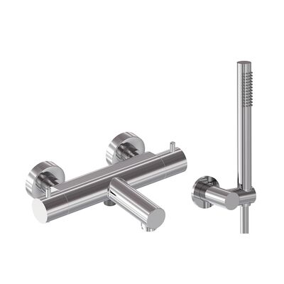 Badthermostaat Combiset MAY Incl. Verstelbare Wandsteun, Doucheslang 125 cm & Staaf Handdouche Chroom