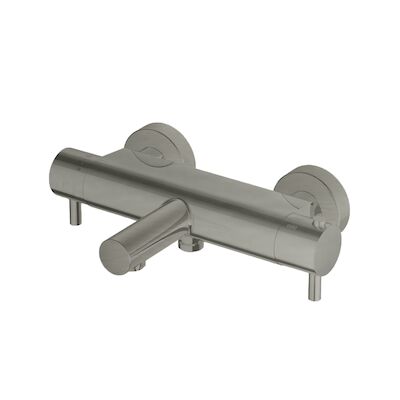 Badthermostaat Hotbath Buddy Opbouw 2-knop 26 cm Geborsteld Nikkel