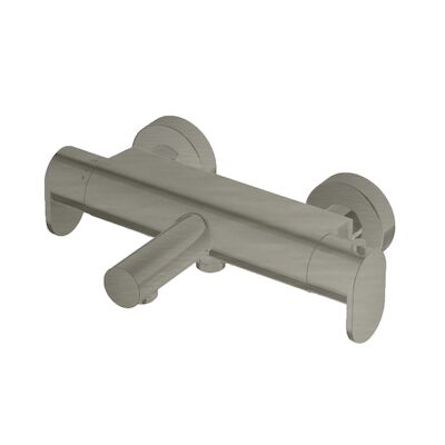 Badthermostaat Hotbath Friendo Opbouw 2-knop 26 cm Geborsteld Nikkel