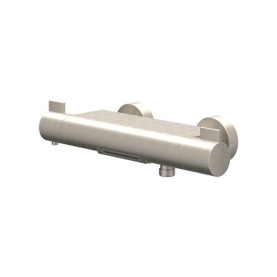 Badthermostaatkraan IVY Pact Opbouw Omstel Met Cascade Uitloop Met Omstel Cooltouch Geborsteld Nickel PVD