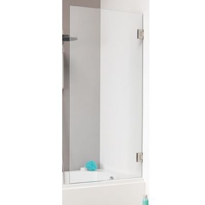 Badwand Sealskin 'I AM' 85×160 cm Chroom/Zilver 1 deel Helder Antikalk glas