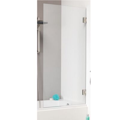 Badwand Sealskin 'I AM' 85×160 cm RVS 1 deel Helder Antikalk glas