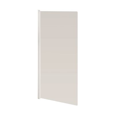 Badwand VM Go Megalo 75x130cm Scharnierend Wit Profiel 4mm Veiligheidsglas