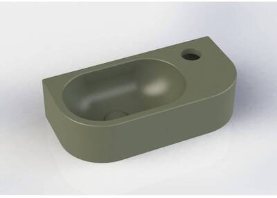 Beaux Nantes fontein afgerond rechts 40x20x10cm mat groen