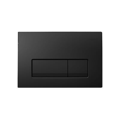 Bedieningsplaat Delta 50 by Geberit Mechanisch Frontbediening Mat Zwart