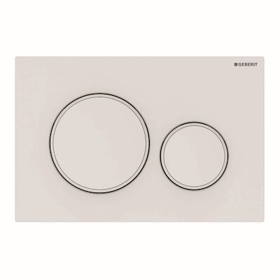 Bedieningsplaat Geberit Sigma 20 2-Toets Spoeling Easy-To-Clean Mat Wit