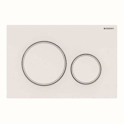 Bedieningsplaat Geberit Sigma 20 2-Toets Spoeling Mat Wit Glans Wit