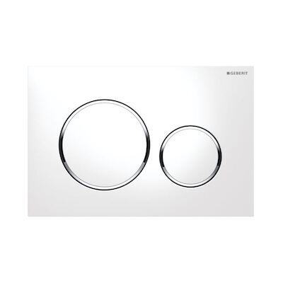 Bedieningsplaat Geberit Sigma 20 DF Wit met chroom
