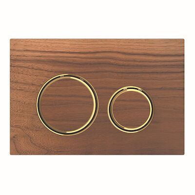 Bedieningsplaat Geberit Sigma 21 voor 2-toets Spoeling Messing Goud / Amerikaans noten