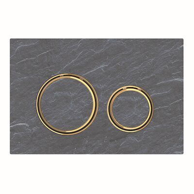 Bedieningsplaat Geberit Sigma 21 voor 2-toets Spoeling Messing Goud / Mustang Leisteen