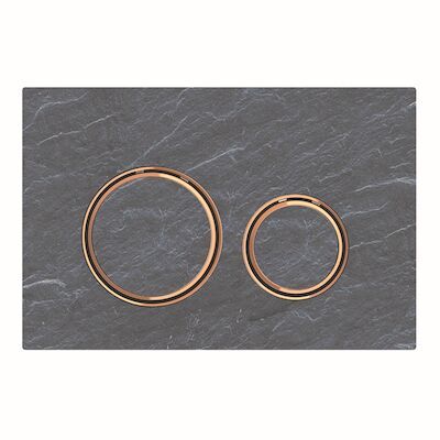 Bedieningsplaat Geberit Sigma 21 voor 2-toets Spoeling Rosé Goud / Mustang Leisteen