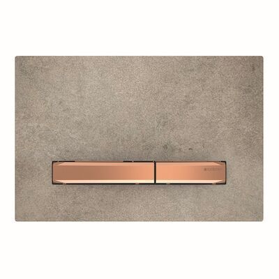 Bedieningsplaat Geberit Sigma 50 voor 2-toets Spoeling Rosé Goud / Betonlook