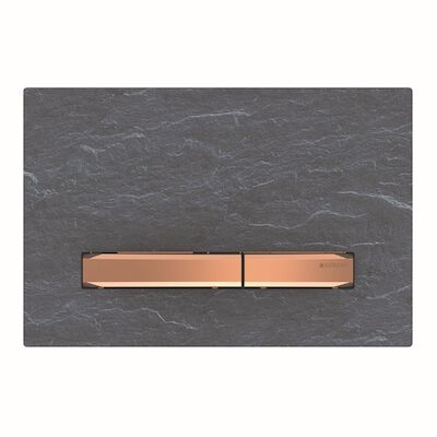 Bedieningsplaat Geberit Sigma 50 voor 2-toets Spoeling Rosé Goud / Mustang Leisteen