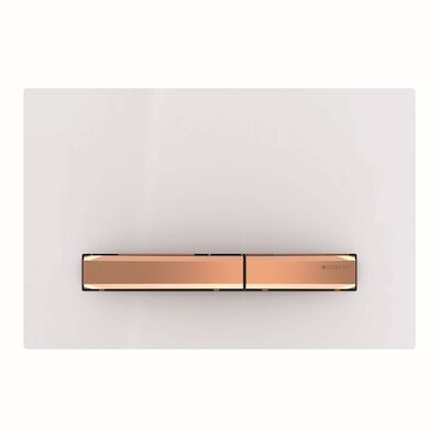 Bedieningsplaat Geberit Sigma 50 voor 2-toets Spoeling Rosé Goud / Wit